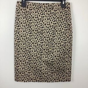 J. Crew No. 2 Leopard Print Pencil Skirt Size 0